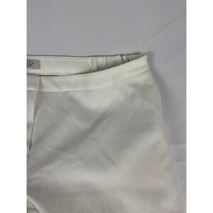 Kasper Women's White‎ Textured Wide Leg Pants Size 18